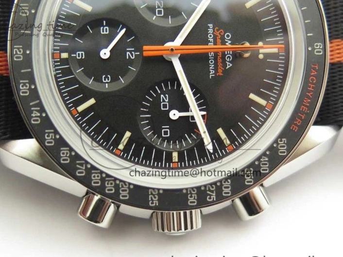 0325 Speedmaster Speedy Tuesday 2 ‘Ultraman’ OMF Best Edition on Nato Strap Manual Winding Chrono Movement Trendy 7991